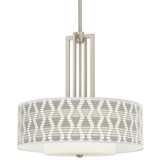 Stepping Out Carey 24&quot; Brushed Nickel 4-Light Chandelier