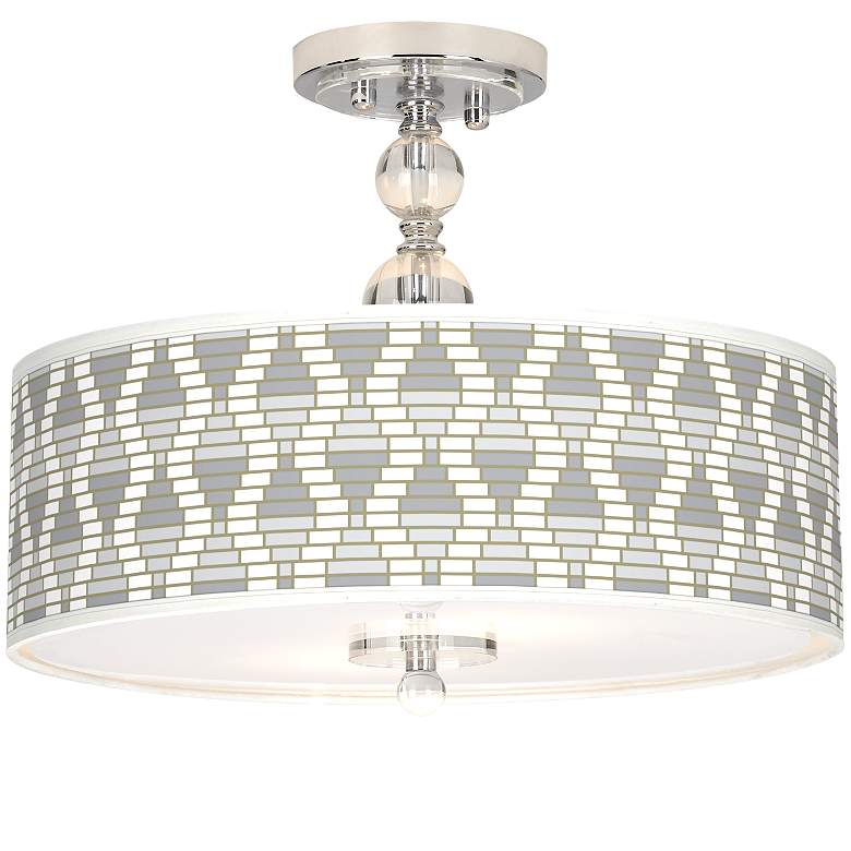 Image 1 Stepping Out Giclee 16" Wide Semi-Flush Ceiling Light