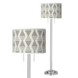 Stepping Out Giclee Brushed Nickel Garth Floor Lamp