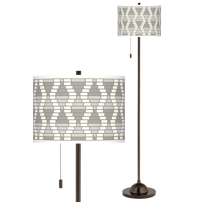 Stepping Out Giclee Glow Bronze Club Floor Lamp