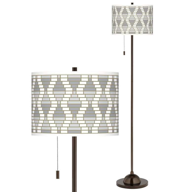 Image 1 Stepping Out Giclee Glow Bronze Club Floor Lamp