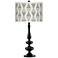 Stepping Out Giclee Paley Black Table Lamp