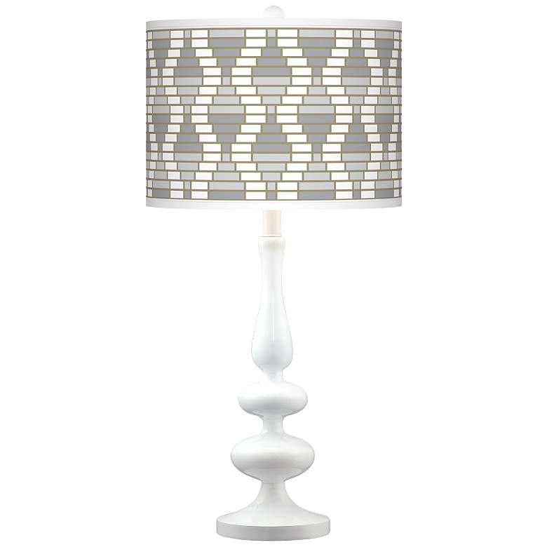 Image 1 Stepping Out Giclee Paley White Table Lamp