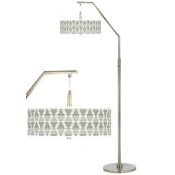 Stepping Out Giclee Shade Arc Floor Lamp