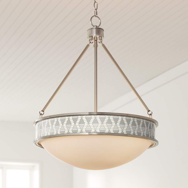 Image 1 Stepping Out Lamont Brushed Nickel Pendant Light