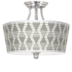 Stepping Out Tapered Drum Giclee Ceiling Light