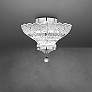 1_Sterling 12" Wide Polished Chrome Clear Crystal 1-Lt Semi-Flush Mt