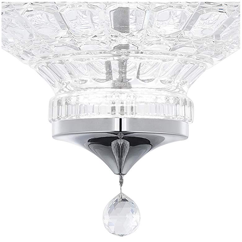 Image 2 Sterling 12 inch Wide Polished Chrome Clear Crystal 1-Lt Semi-Flush Mt more views