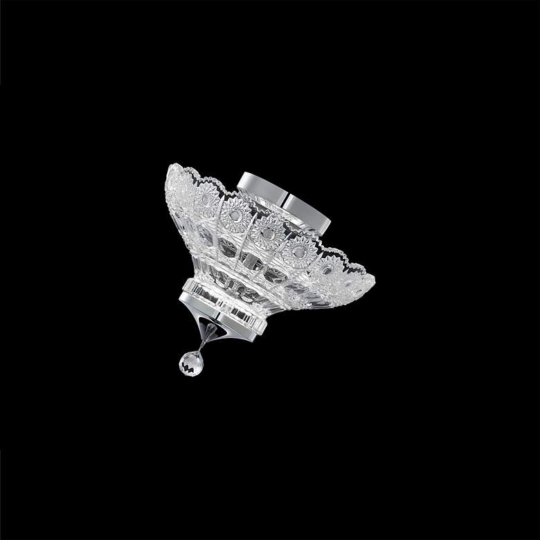 Image 2 Sterling 12" Wide Polished Chrome Clear Crystal 1-Lt Semi-Flush Mt more views