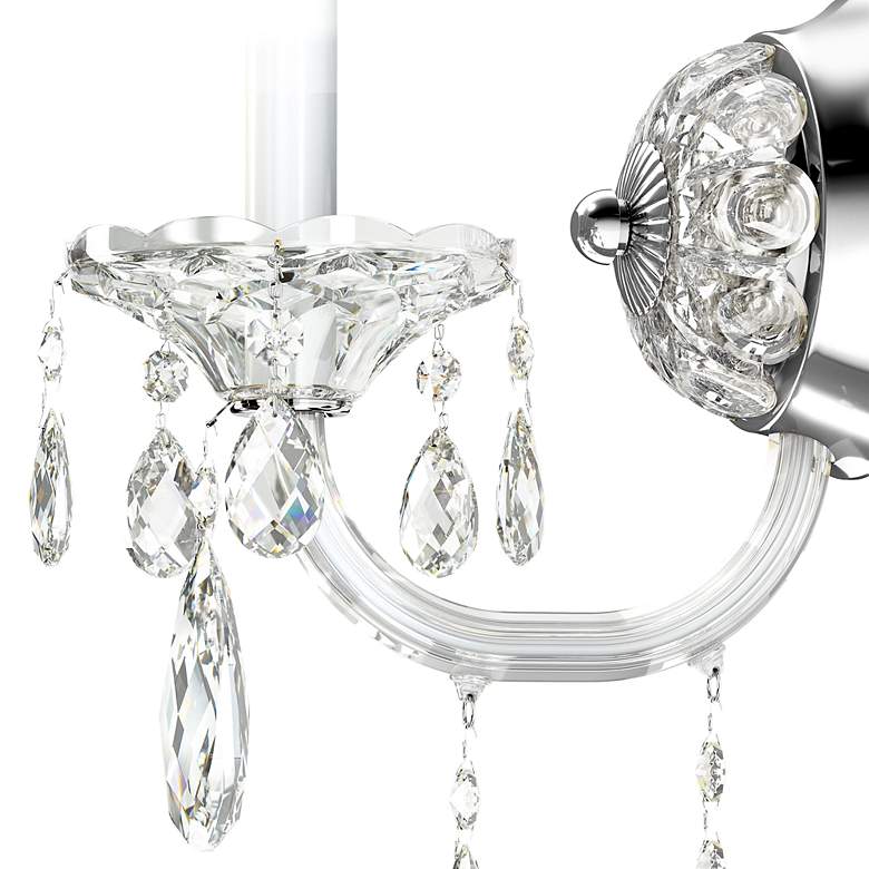 Image 3 Sterling 15"H x 5"W 1-Light Crystal Wall Sconce in Silver more views
