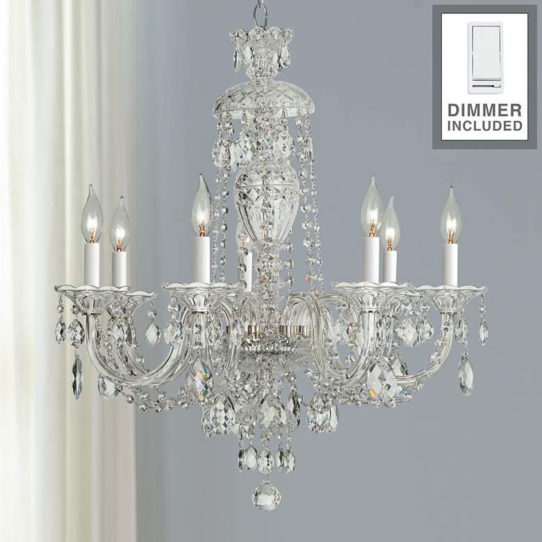 Image 1 Sterling 25 inch-W Chandelier with Heritage Crystal and Dimmer