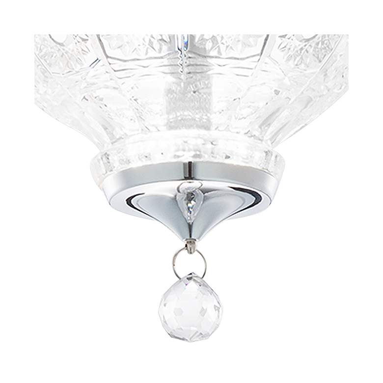 Image 3 Sterling 5.1" Wide Polished Chrome Clear Crystal 1-Lt Semi-Flush Mt more views