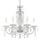 Sterling 6-Light Chandelier in Silver with Swarovski Crystal