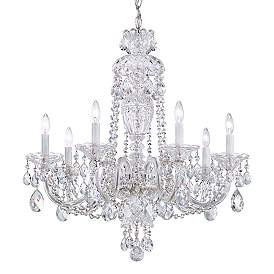Image2 of Sterling 7-Light Chandelier in Silver with Swarovski Crystal