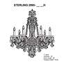 Sterling 7-Light Chandelier in Silver with Swarovski Crystal