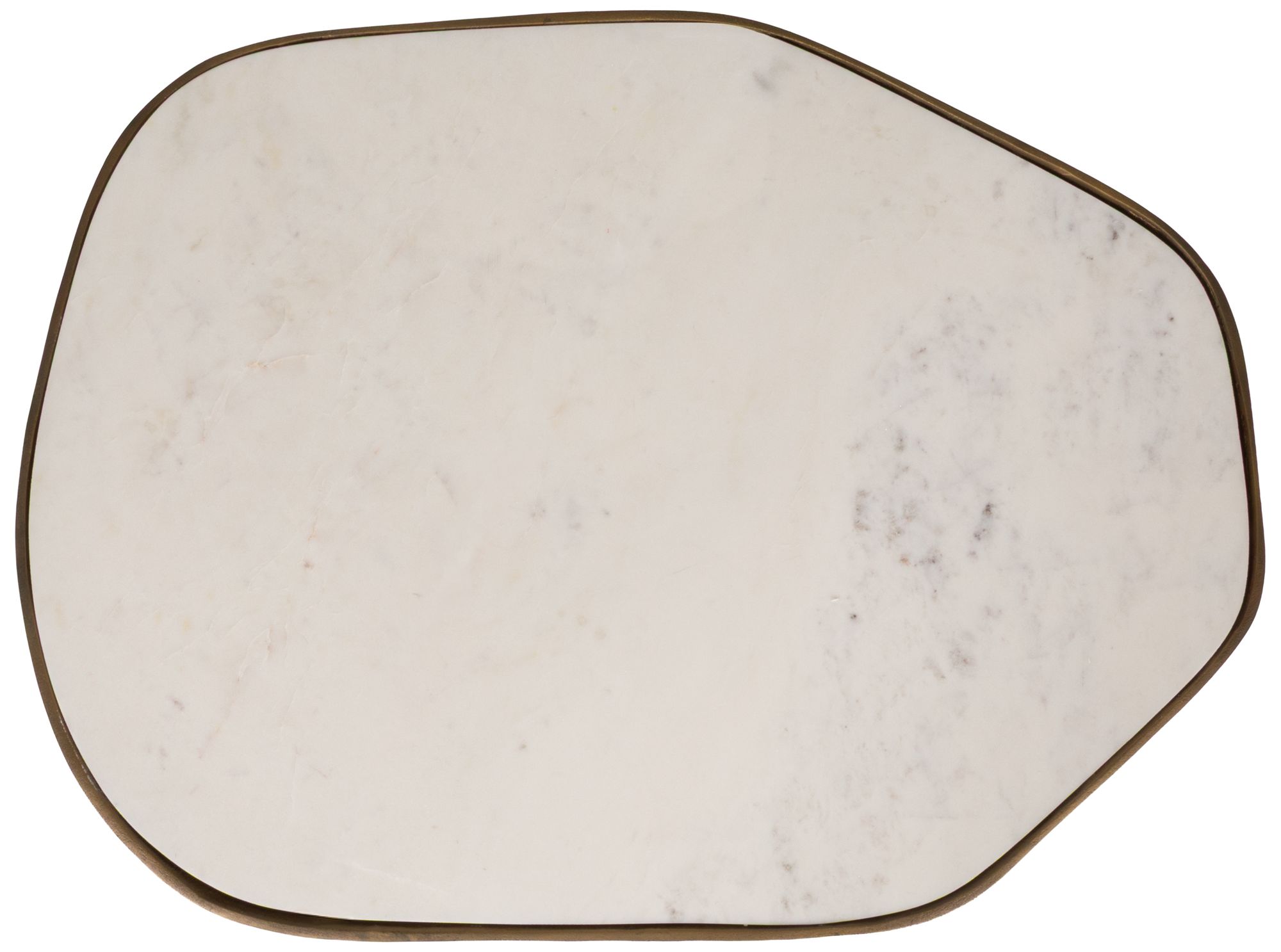 Close-up of the marble top surface of an end table.