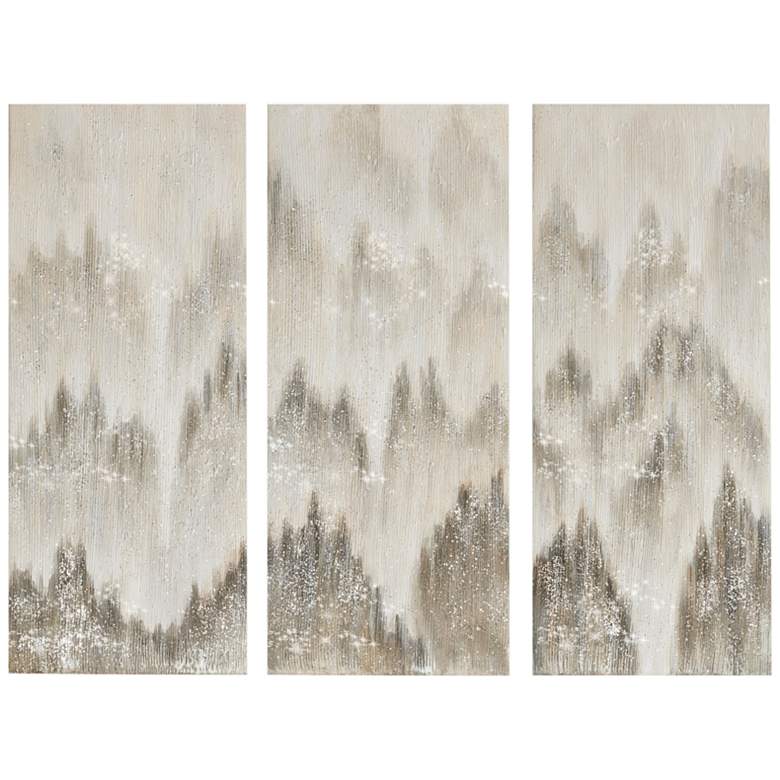 Image 2 Sterling Mist 35 inch High 3-Piece Canvas Wall Art Set