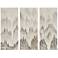 Sterling Mist 35" High 3-Piece Canvas Wall Art Set