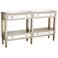 Sterling Silver and Mirror 4-Drawer Console Table