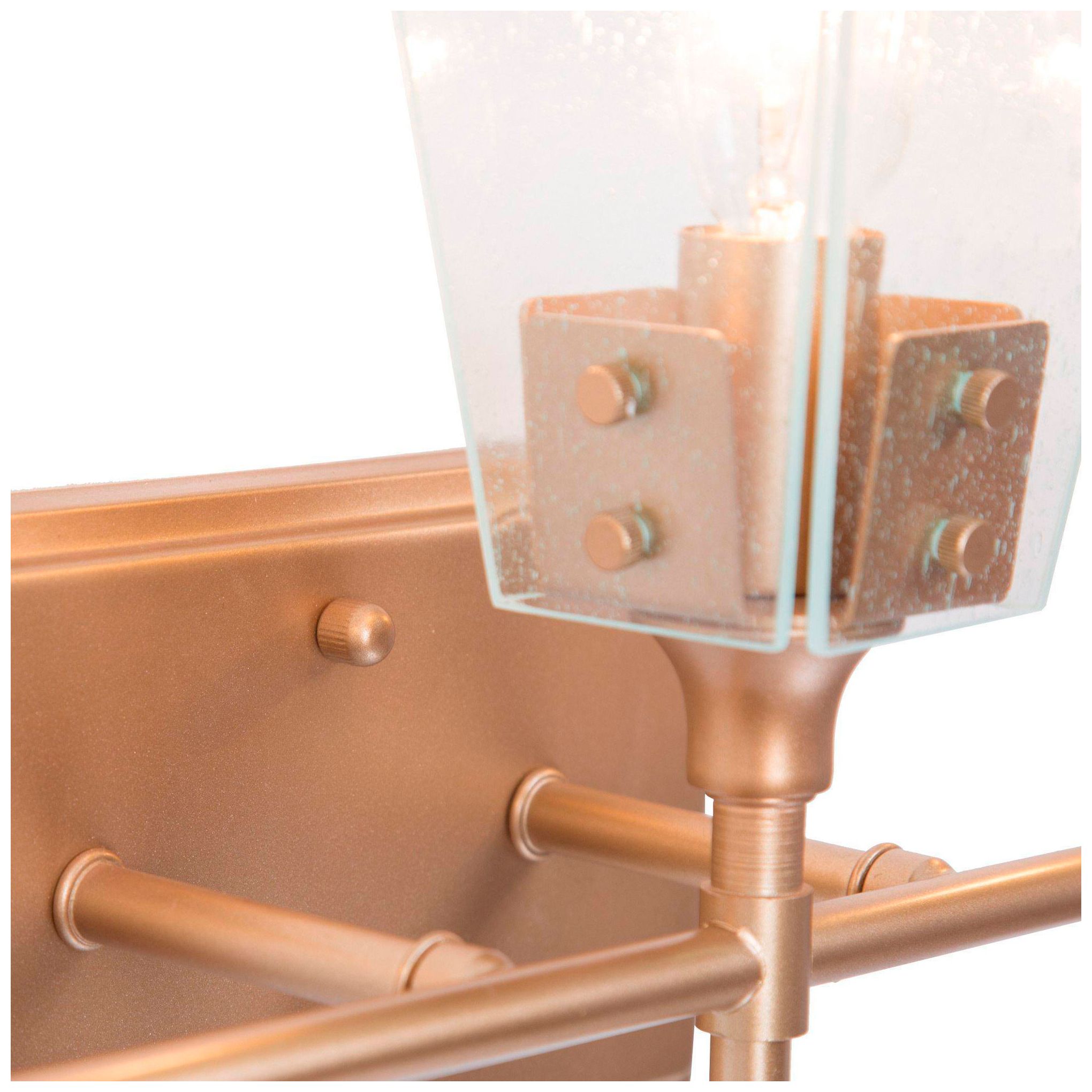 Image 3 Sterly 21.3"W 3-Light Gold Seeded Glass Bathroom Vanity Light more views