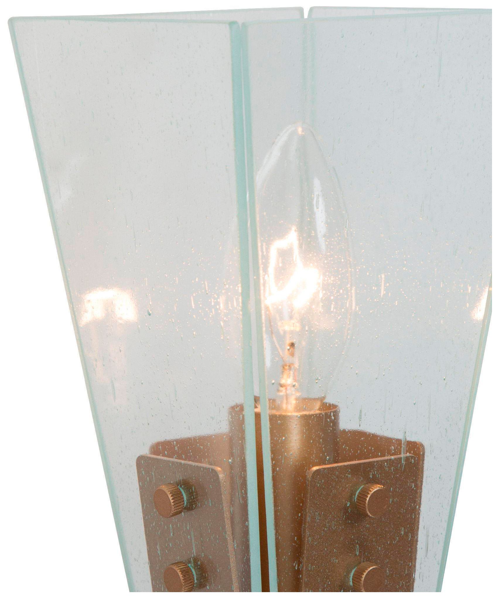 Image 4 Sterly 21.3"W 3-Light Gold Seeded Glass Bathroom Vanity Light more views