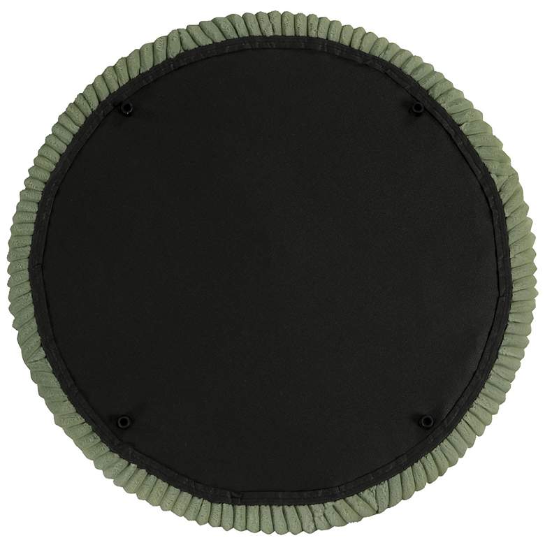 Image 5 Stern Green Chenille Corduroy Round Storage Ottoman more views