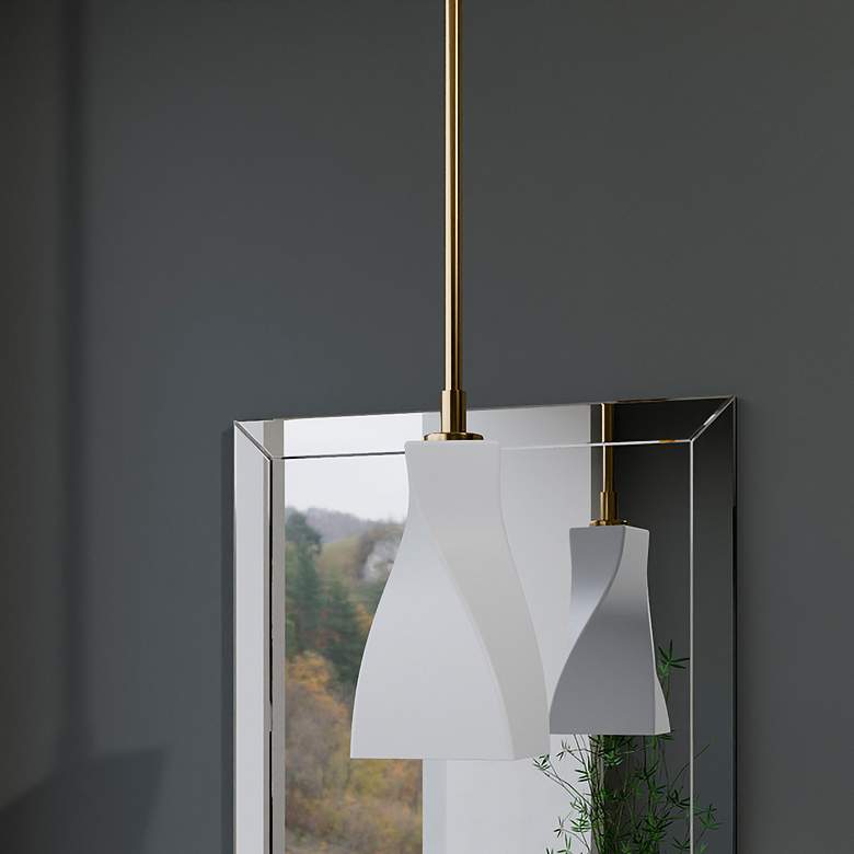 Image 1 Stetson 1-Light Brushed Gold Mini Pendant