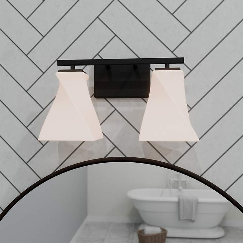 Image 1 Stetson 2-Light Matte Black Bath Light