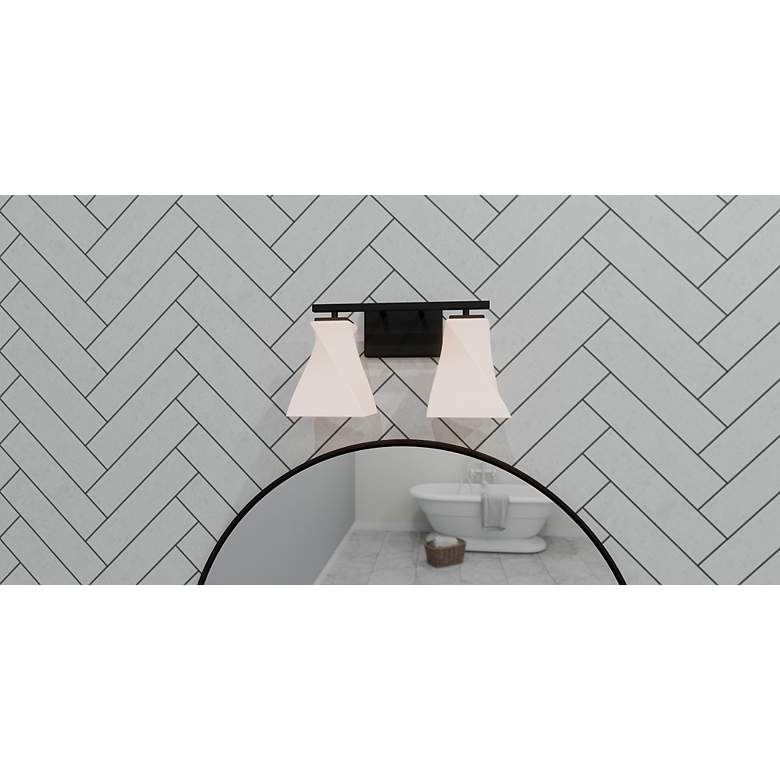 Image 7 Stetson 2-Light Matte Black Bath Light more views