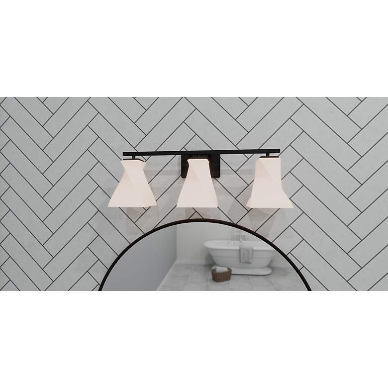 Image 7 Stetson 3-Light Matte Black Bath Light more views