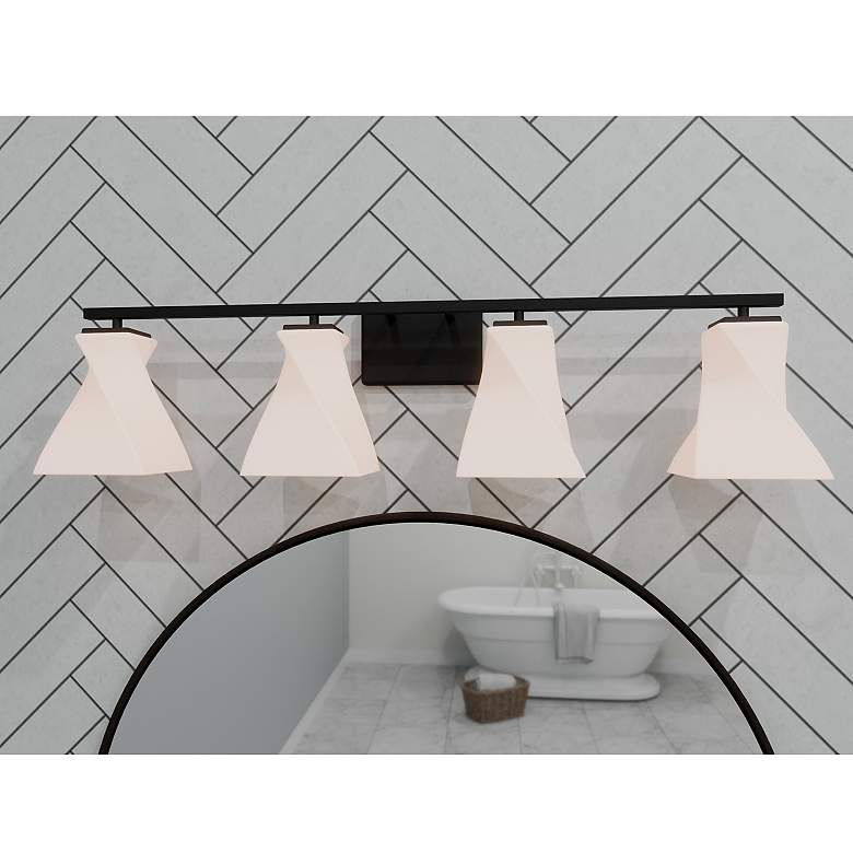Image 1 Stetson 4-Light Matte Black Bath Light