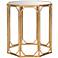 Stettin Mirrored Gold Leaf Accent Table