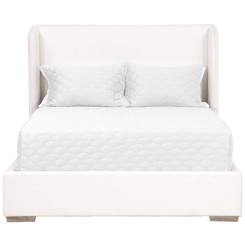 Image 1 Stewart Cal King Bed, LiveSmart Peyton-Pearl, Natural Gray Oak
