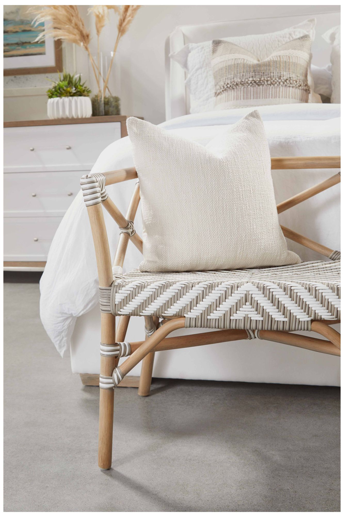 Image 7 Stewart Cal King Bed, LiveSmart Peyton-Pearl, Natural Gray Oak more views