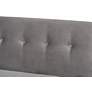 Stewart Gray Velvet Fabric Tufted Corner Benches Set of 2