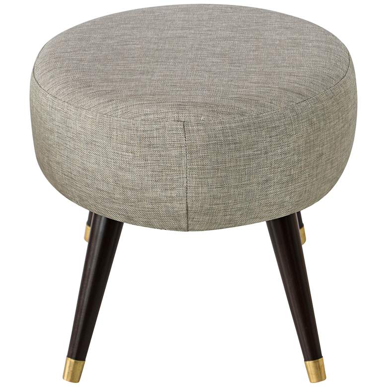 Stewart Groupie Pewter Gray Fabric Oval Ottoman more views