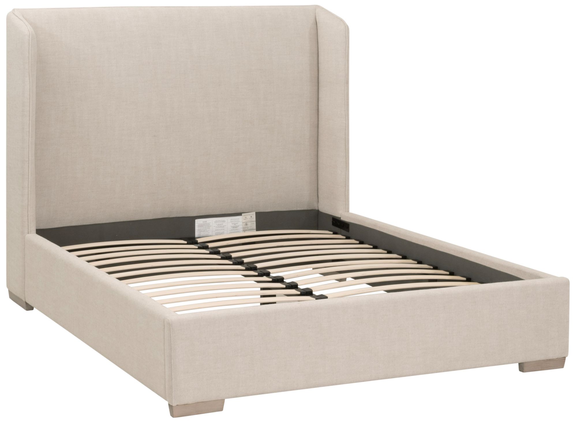 Stewart Queen Bed, Bisque, Natural Gray Oak