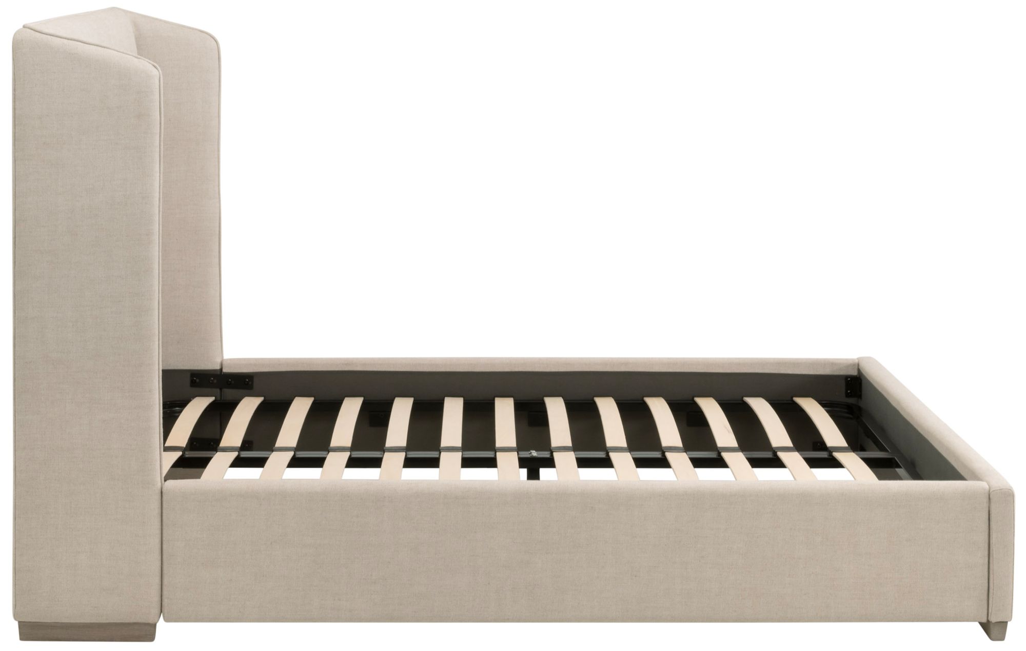 Stewart Queen Bed, Bisque, Natural Gray Oak