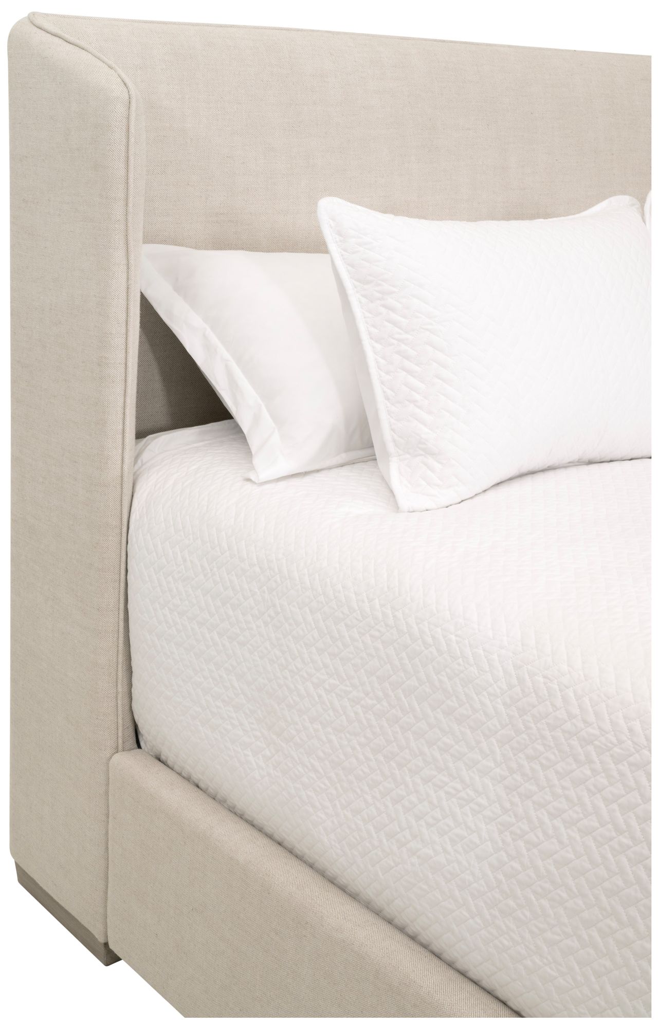 Stewart Queen Bed, Bisque, Natural Gray Oak