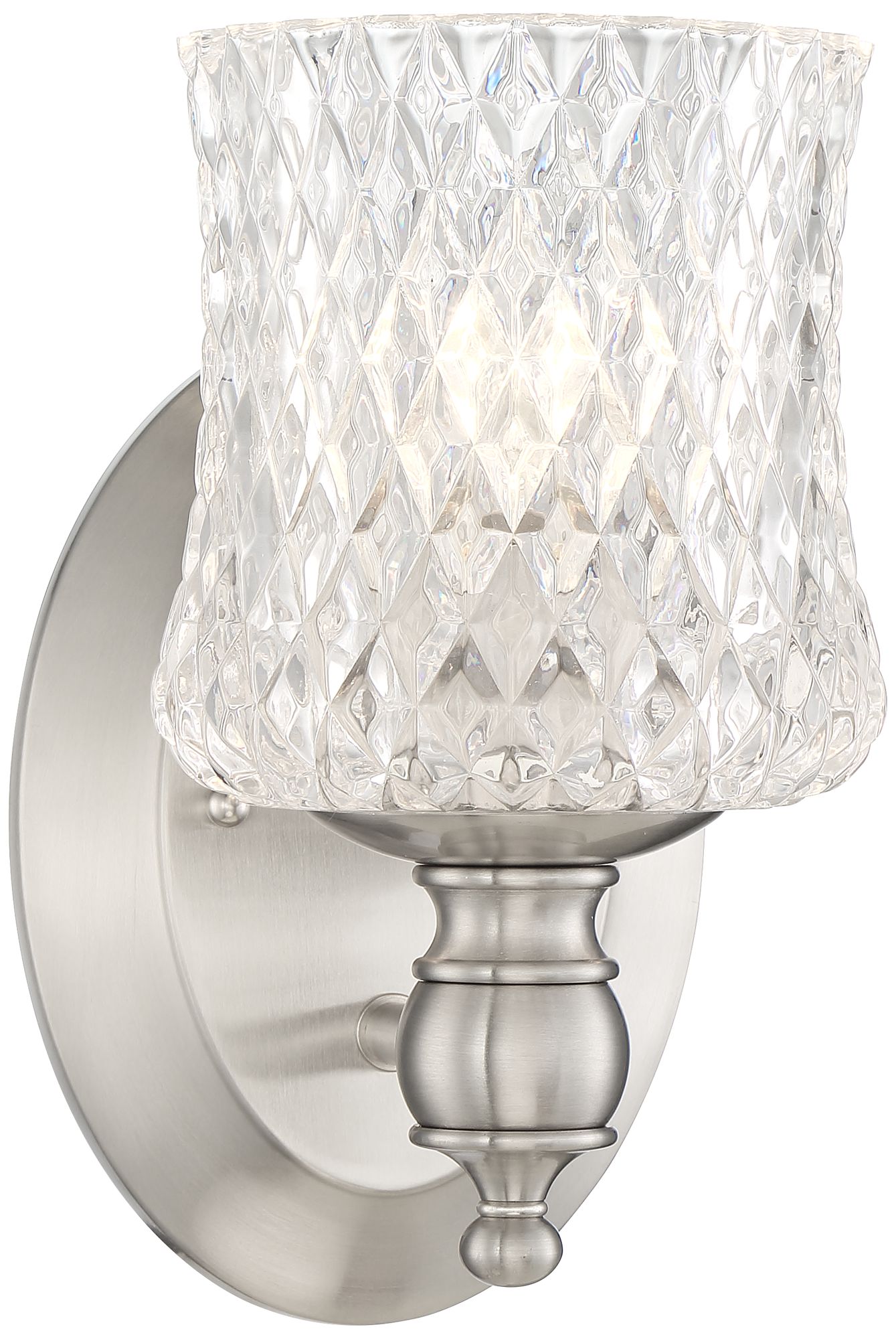 Stiffel 10" High Satin Nickel Traditional Wall Sconce 78V68 Lamps Plus