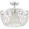 Stiffel 17" Wide Karol Chrome and Crystal Strand Ceiling Light