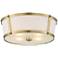 Stiffel 18" Wide Celi Tapered Fabric and Gold Luxe Ceiling Light