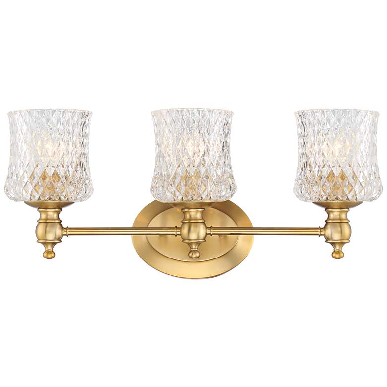 Image 2 Stiffel 23 1/4" Wide Romanov Warm Brass 3-Light Wall Light