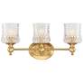 2_Stiffel 23 1/4" Wide Romanov Warm Brass 3-Light Wall Light