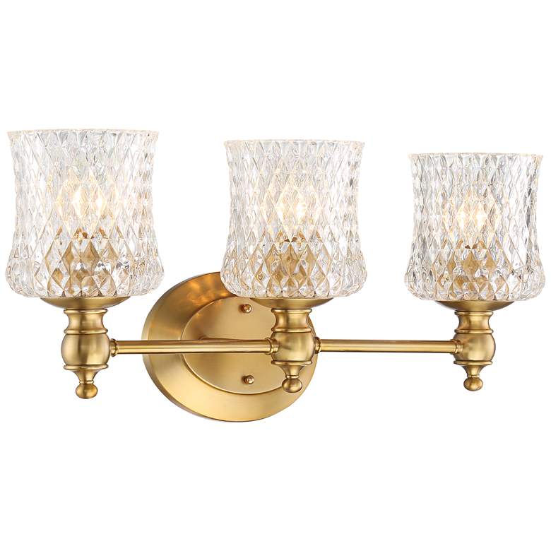Image 5 Stiffel 23 1/4" Wide Romanov Warm Brass 3-Light Wall Light more views
