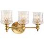 5_Stiffel 23 1/4" Wide Romanov Warm Brass 3-Light Wall Light more views