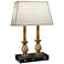 Stiffel 23" High Brass and Black USB Port and Outlet Desk Lamp