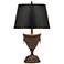 Stiffel 24" Classic Black Shade Oxidized Bronze Urn Table Lamp