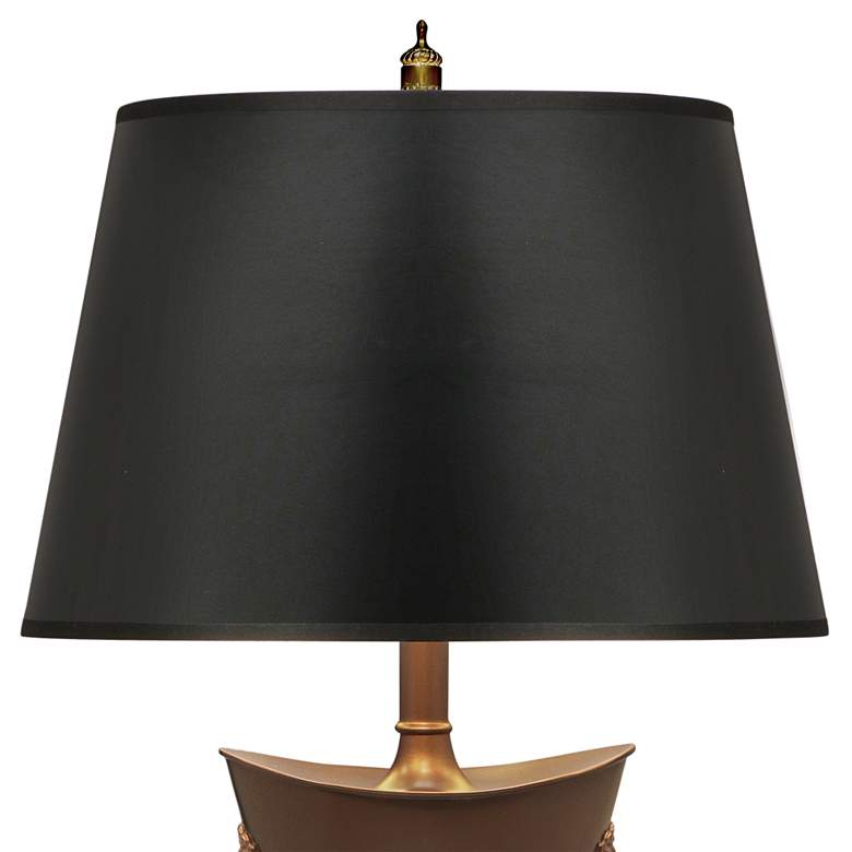 Image 3 Stiffel 24" Classic Black Shade Oxidized Bronze Urn Table Lamp more views