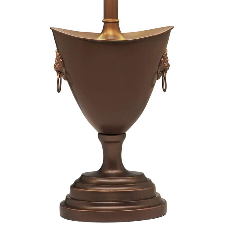 Image 4 Stiffel 24" Classic Black Shade Oxidized Bronze Urn Table Lamp more views